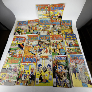 lot 156 image: Group of 17 COMICS mostly ARCHIE (with Sonic Hedgehog and Pep also)