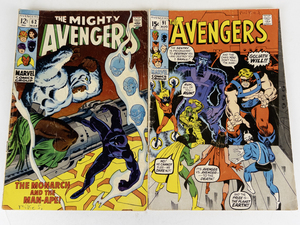 lot 159 image: Set of 2 MARVEL COMICS GROUP Avengers #62 (Silver Age) & #91 (Bronze Age)