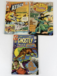 lot 162 image: Group of 3 CHARLTON COMICS - Ghostly Tales, Attack, Primus