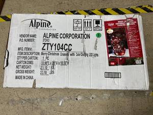 Alpine Merry Christmas LED Ornaments