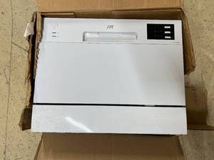SPT Countertop Dishwasher with Delay Start - White