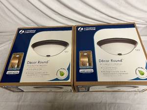 2 Lithonia Lighting Decor Rounds - Dark Bronze