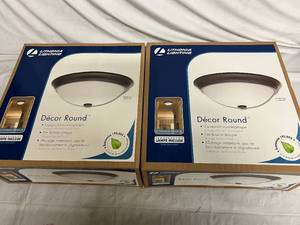 2 Lithonia Lighting Decor Rounds - Dark Bronze