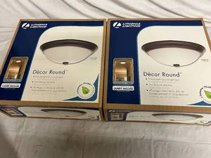 2 Lithonia Lighting Decor Rounds - Dark Bronze