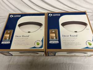 2 Lithonia Lighting Decor Rounds - Dark Bronze