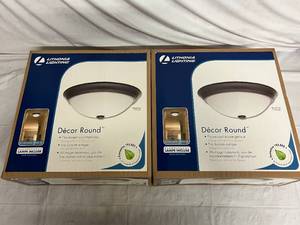 2 Lithonia Lighting Decor Rounds - Dark Bronze