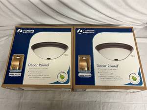 2 Lithonia Lighting Decor Rounds - Dark Bronze