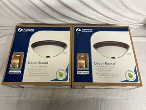 2 Lithonia Lighting Decor Rounds - Dark Bronze