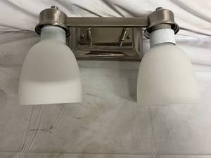 3 Sunset Lighting Bixby Vanity Light Fixtures - Bright Satin Nickel