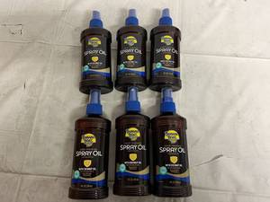 6 Bottles of Banana Boat Deep Tanning Spray Oil - 4 SPF