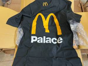 60ct Pack of Black Palace Mcdonalds Shirts - Large