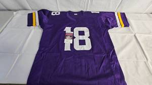 Autographed  #18 Justin Jeffers Vikings Jersey