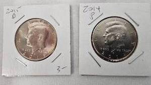 2014,2015 Kennedy Half Dollar