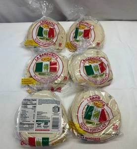 KK. 6x 20count La Banderita Flour Tortillas