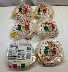 KK. 6x 20count La Banderita Flour Tortillas