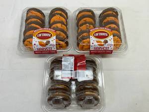 DD. 3x Frozen Harvest Frosted Chocolate Cookies