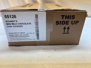 EE. 1 case Frozen Roundys(Bulk Packed) Mini Milk Chocolate Chip Cookies