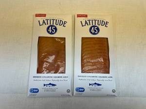 D. 2x 8oz Latitude 45 Smoked Atlantic Salmon-Sliced & Ready to Eat