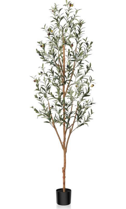 lot 10A image: Brand New Kazeila Artificial Olive Tree 7ft Tall $59.99 Retail B