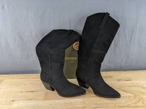 lot 196 image: Brand New iiimmu Cowgirl Womens Size 6.5 Knee High Boots Black L