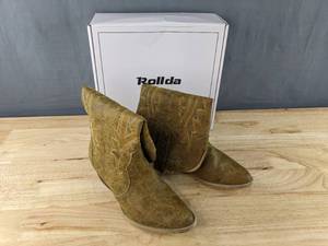 lot 221 image: Womens Rollda Cowboy Boots Size 8.5 Brown L