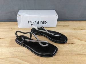 lot 236 image: New Womens Dream Pair Sandals Size 7 Black L