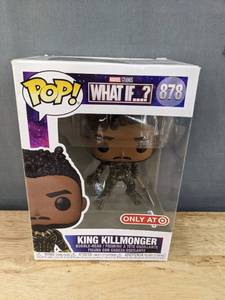 lot 287J image: Brand New Funko Pop Marvel Studios What If... King Killmonger #878 Figure V