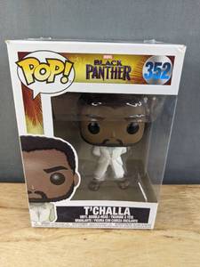 lot 142J image: Brand New Funko Pop Marvel Black Panther TChalla #352 Figure V