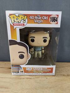 lot 27J image: Brand New Funko Pop The 40-Year-Old Virgin Andy Stitzer Holding Oscar Goldman #1064 Figure V
