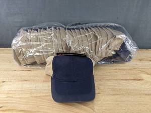 lot 209A image: 24 Brand New Youpoong FlexFit NavyKhaki Hats SmallMedium A
