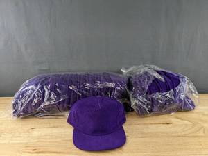 lot 369 image: 34 Brand New Youpoong Purple Hats OSFM A