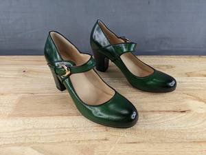 lot 144C image: New Shodense Chunky Dress Shoes Womens Size 8 Green L