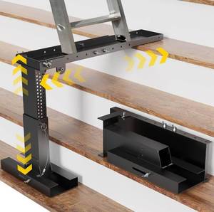 lot 160 image: Foldable Heavy-Duty Ladder Extender High Strength Steel Ladder Lever for Stairs B