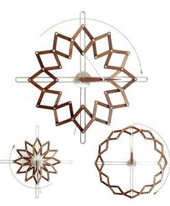 lot 183 image: Pakusane Solstice Clock, Large Breathing Wall Clock Moving Kinetic Wall Art B