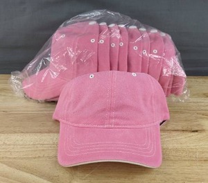 lot 325 image: 22 Brand New Yupoong Pink with White Hats OSFM A