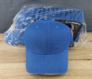 lot 217A image: 28 Brand New Yupoong Flexfit Ocean Blue with White Hats Small A