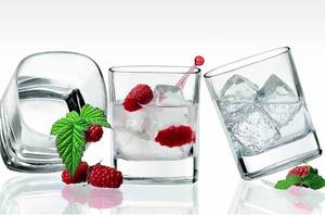 lot 53 image: Set of 12 Brand New Luigi Bormioli Strauss 8 oz Juice Glasses Clear $99.98 Retail B