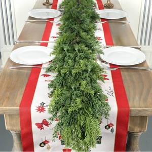 lot 71 image: Brand New 6FT Real Touch Cedar Christmas Garland $69.99 Retail N