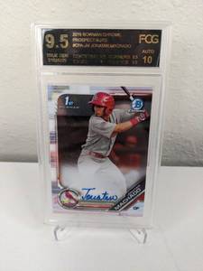 lot 69C image: 2019 Bowman Chrome Prospect Autograph Jonatan Machado FCG Graded 9.5 C