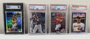 lot 120 image: 4 Graded MLB Cards - Sonny Gray, Luis Robert, Nick Senzel & Curt Schilling SGC and PSA Graded C