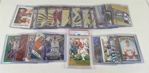 lot 295 image: Sports Card Lot NFL NBA MLB Sanders Manning Dawkins Allen James Edwards J