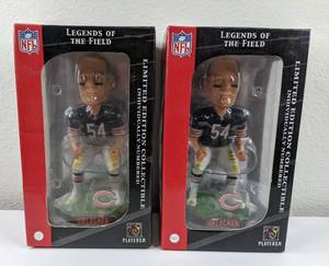 lot 315 image: 2 NFL Legends of the Field Bobbleheads Brian Urlacher Forever Collection C