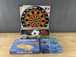 lot 211A image: Brand New Games and Fun Items - Magnetic Dartboard, Pro-Ball Set, Sports Car Construction Kid, H2O Go Pool Play Center B