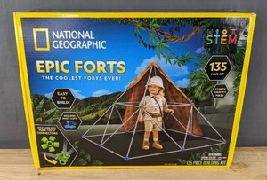 lot 285 image: Brand New STEM Building Toys 135 Pieces NATIONAL GEOGRAPHIC Creative Indoor Fort Building Kit B