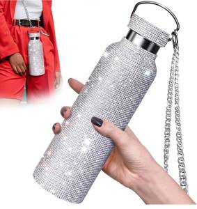 lot 57 image: New Diamond Water Bottle Vacuum Flask Sparkling Glitter N