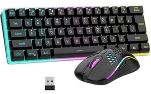 lot 243 image: New RedThunder 60% Wireless Gaming Keyboard & Mouse Combo with Rechargeable Battery $46.99 Retail N