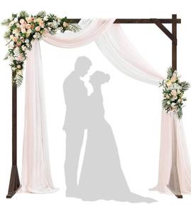 lot 67 image: 7.2FT Wedding Arch Square Wood Wedding Arches B