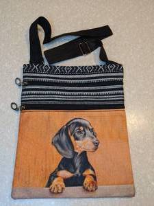 lot 433 image: New Dachshund Print Crossbody Bag P