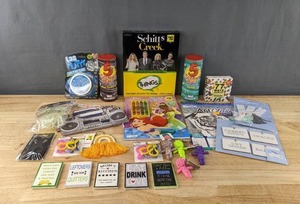 lot 841A image: Brand New Assortment of Games, Magnets, Basket Tags, Keychains, Coloring Books and More D