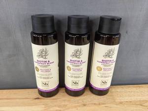 lot 31 image: 3 Brand New Soapbox Biotin & Superfruit Blend Strengthening Shampoo, 16 fl oz each D